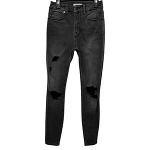 GOOD AMERICAN Jeans Womens Size 00/24 Good Legs Crop Black